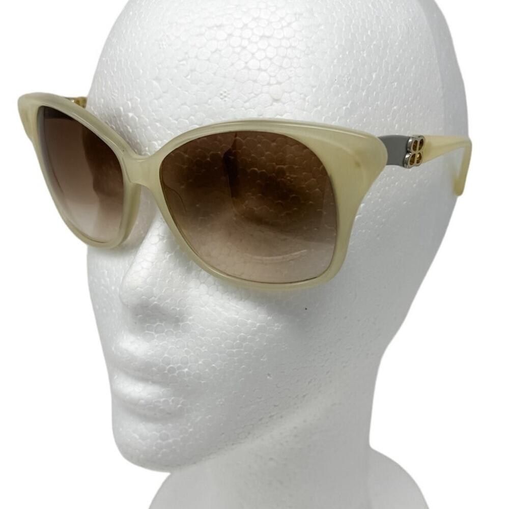 Balenciaga Retro Future Cat Eye Sunglasses ivory BB logo w/ case - Picture 1 of 11